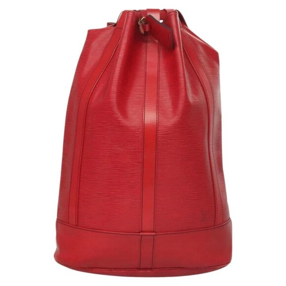 LOUIS VUITTON Epi Randonnee GM Shoulder Bag Red M43087 LV Auth 117765 - Picture 1 of 16